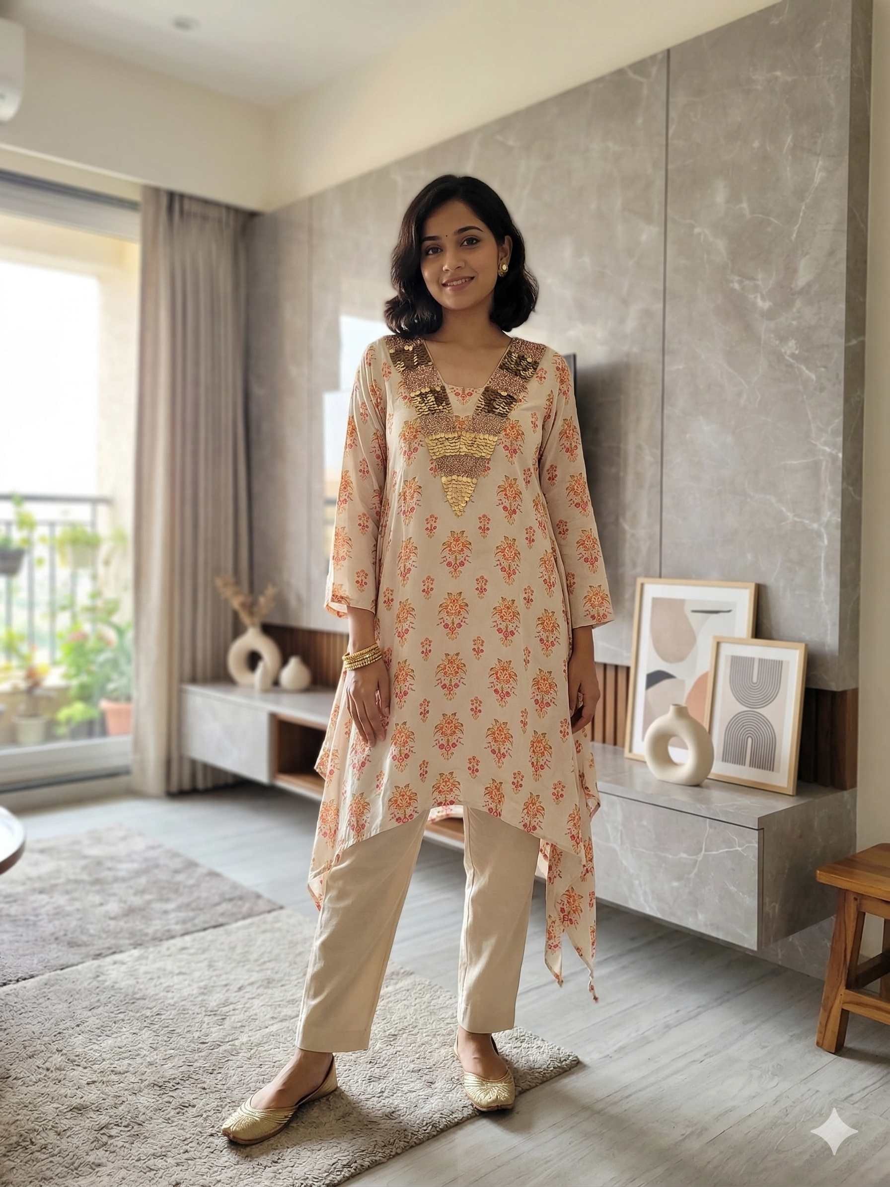 SUNLIT GRACE COTTON KURTA SET