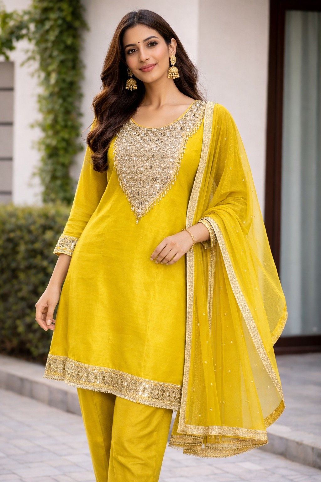 GRACE MIRROR WORK SUIT SET