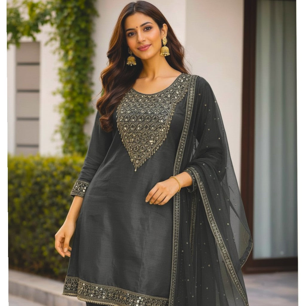 GRACE MIRROR WORK SUIT SET