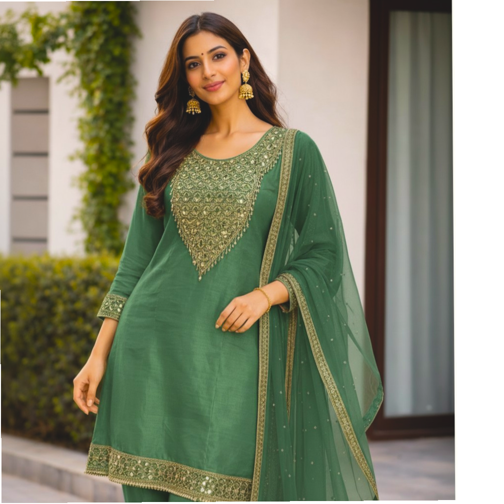 GRACE MIRROR WORK SUIT SET